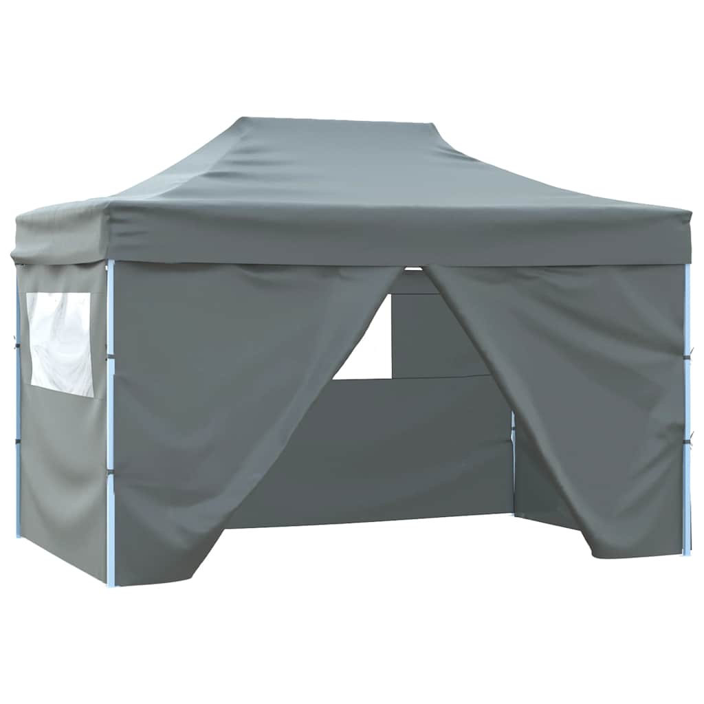 Tenda Pieghevole Pop-Up 4 Pareti Laterali 3x4,5 m Antracite cod mxl 46588