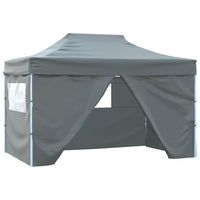 Tenda Pieghevole Pop-Up 4 Pareti Laterali 3x4,5 m Antracite cod mxl 46588