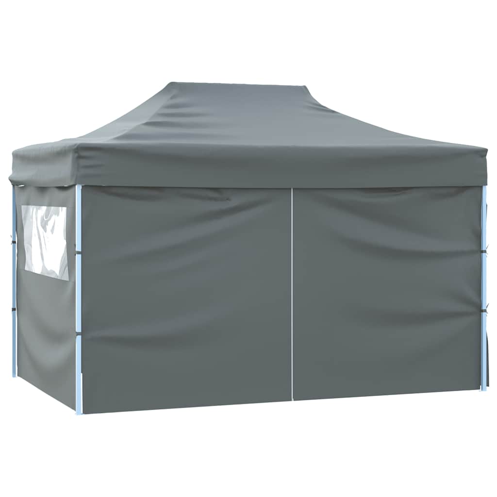 Tenda Pieghevole Pop-Up 4 Pareti Laterali 3x4,5 m Antracite cod mxl 46588