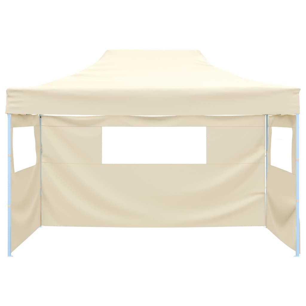 Tenda Pieghevole con 3 Pareti 3x4,5 m Crema 44972