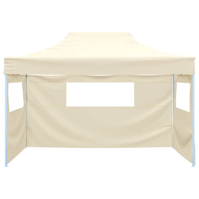 Tenda Pieghevole con 3 Pareti 3x4,5 m Crema 44972