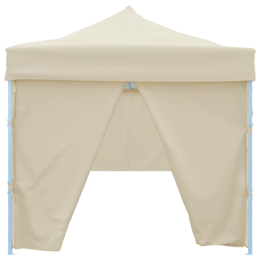 Tenda Pieghevole Pop-Up con 8 Pareti Laterali 3x9 m Crema