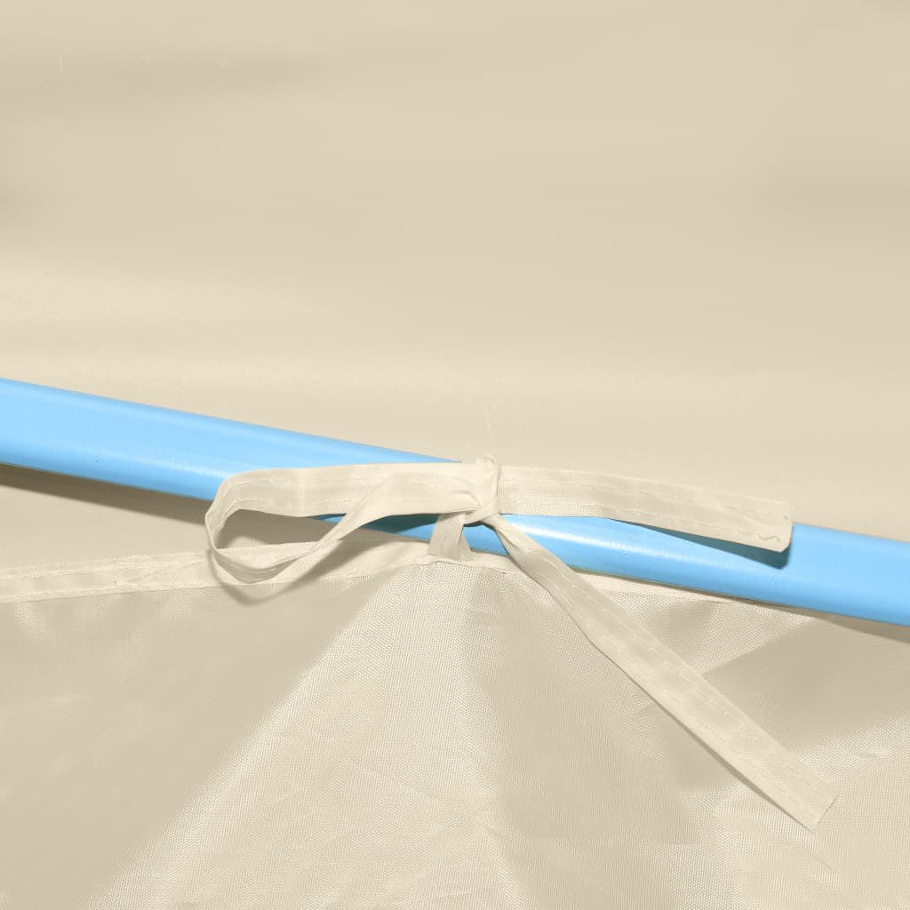 Tenda Pieghevole Pop-Up con 8 Pareti Laterali 3x9 m Crema