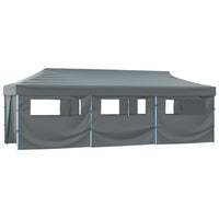 Tenda Pieghevole Pop-Up con 8 Pareti Laterali 3x9 m Antracite 44982