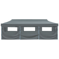 Tenda Pieghevole Pop-Up con 8 Pareti Laterali 3x9 m Antracite 44982
