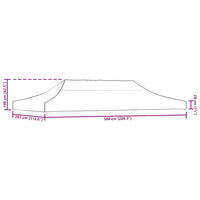 Tetto per Tendone per Feste 3x6 m Blu 44987