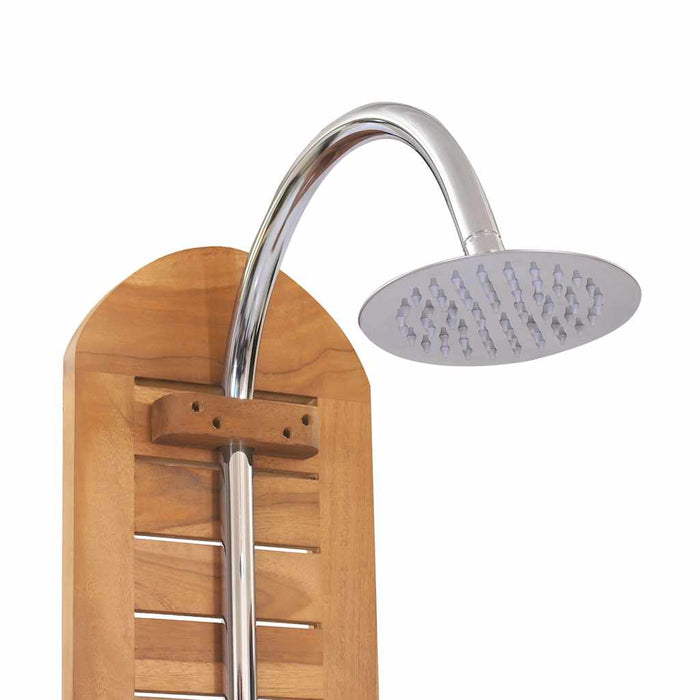 Doccia da Giardino in Legno Massello di Teak 70x75x204cm 44667