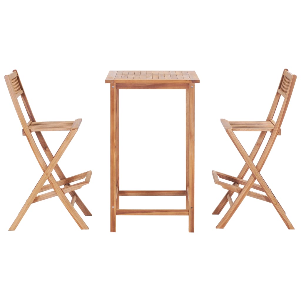 Set da Bar 3 pz in Legno Massello di Teak 44671