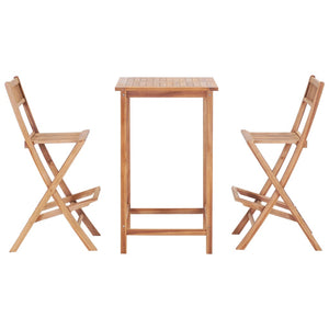 Set da Bar 3 pz in Legno Massello di Teak 44671