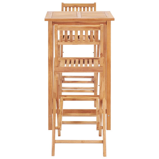 Set da Bar 3 pz in Legno Massello di Teak 44671