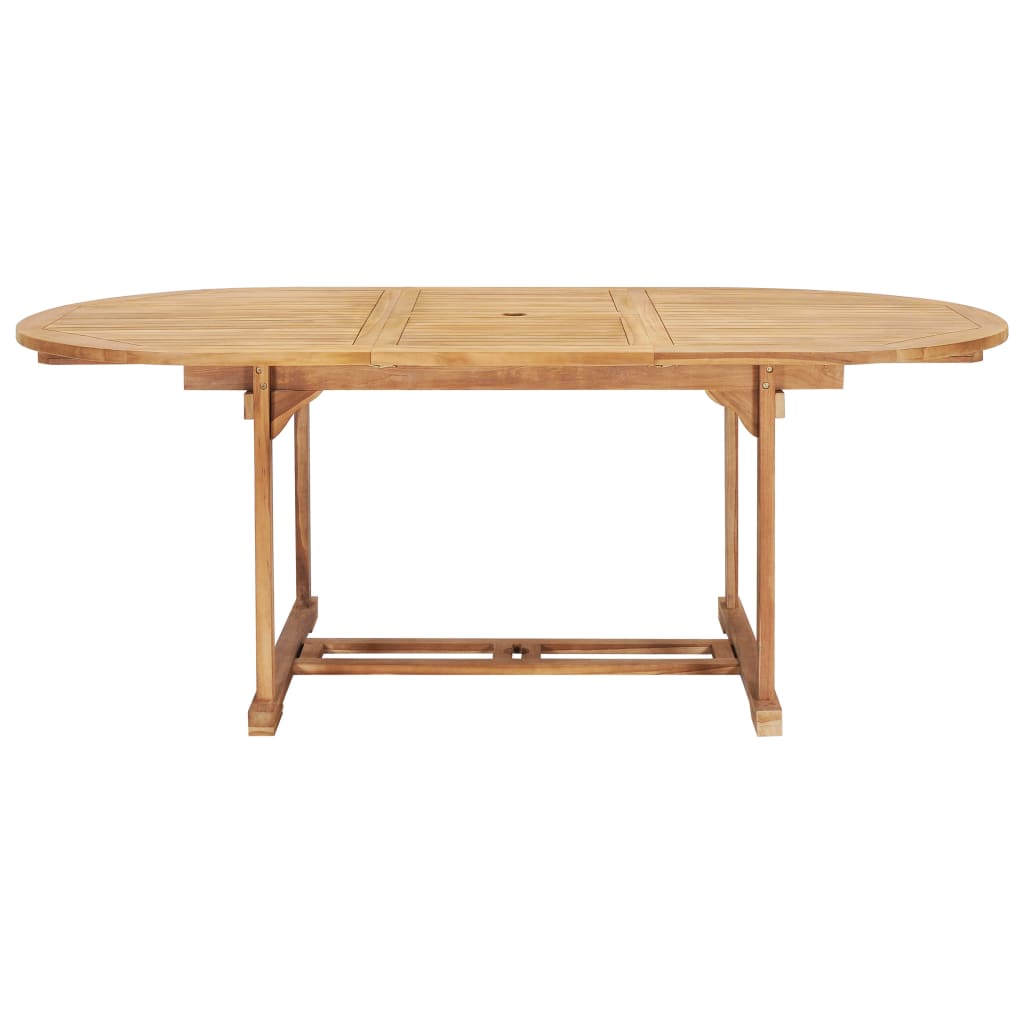 Tavolo da Pranzo Allungabile 150-200x100x75 cm Massello di Teak cod mxl 34196