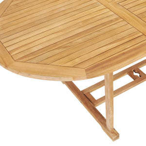 Tavolo da Pranzo Allungabile 150-200x100x75 cm Massello di Teak cod mxl 34196