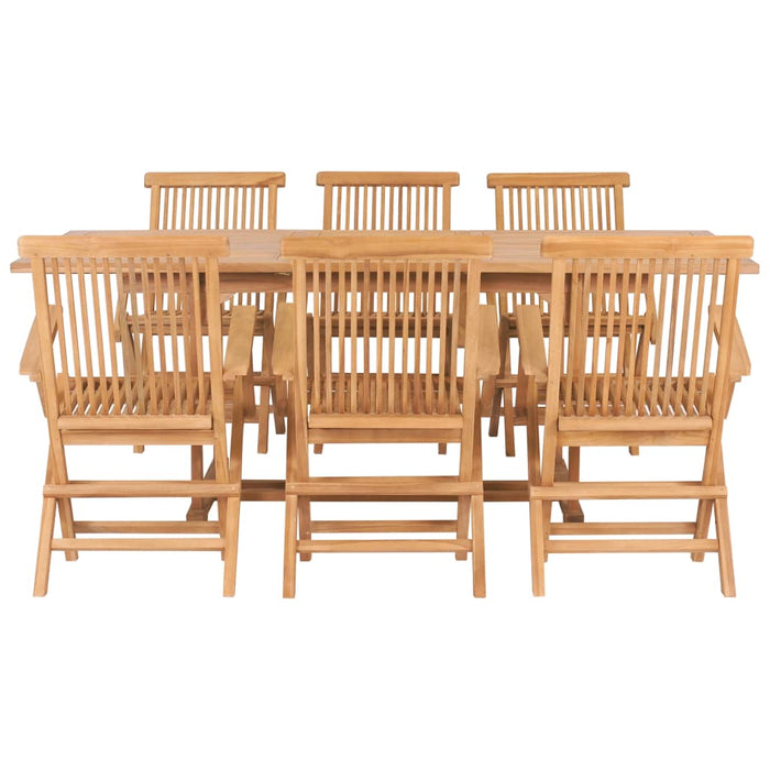 Set da Pranzo per Esterni 7 pz 150-200x100x75 cm Teak Massello 44676