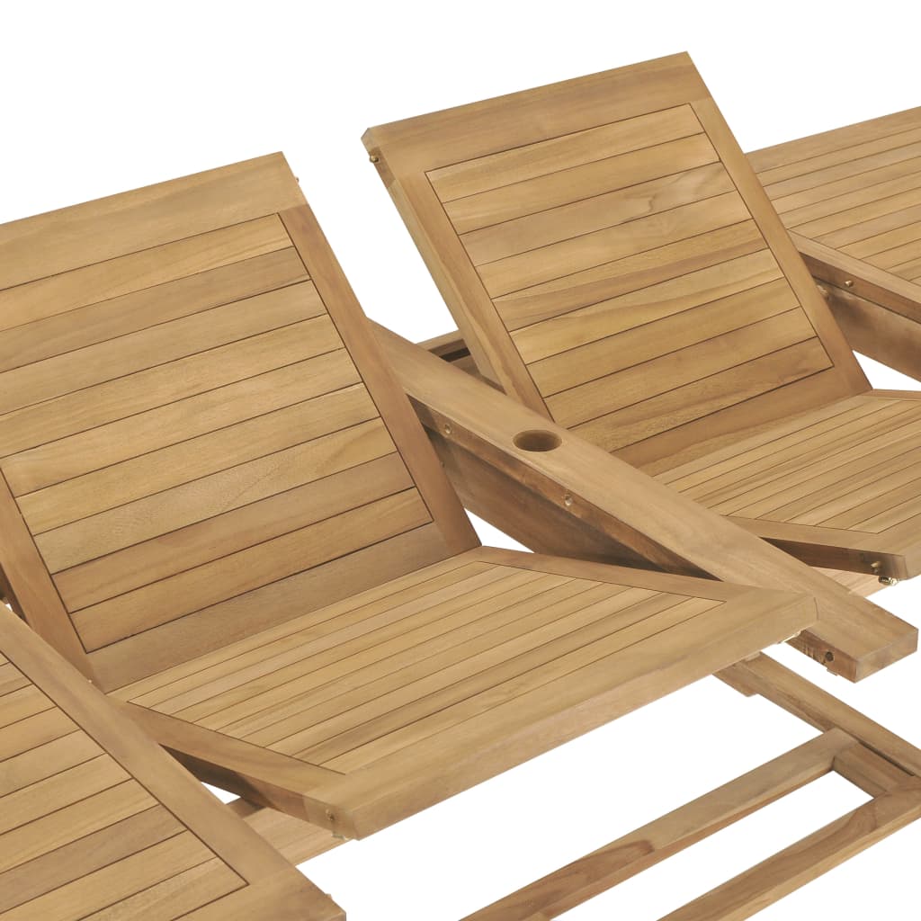 Tavolo da Giardino Allungabile 180-280x100x75 cm in Teak 44678