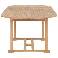 Tavolo da Giardino Allungabile 180-280x100x75cm in Teak Ovale 44679