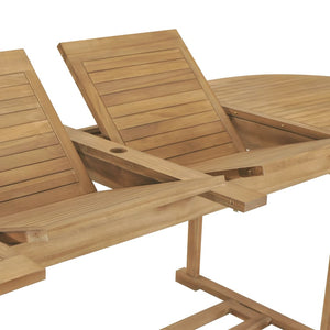 Tavolo da Giardino Allungabile 180-280x100x75cm in Teak Ovale 44679