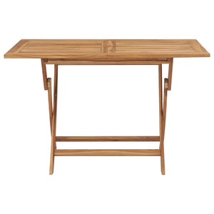 Tavolo Pieghevole da Giardino 120x70x75 cm in Massello di Teak 44682