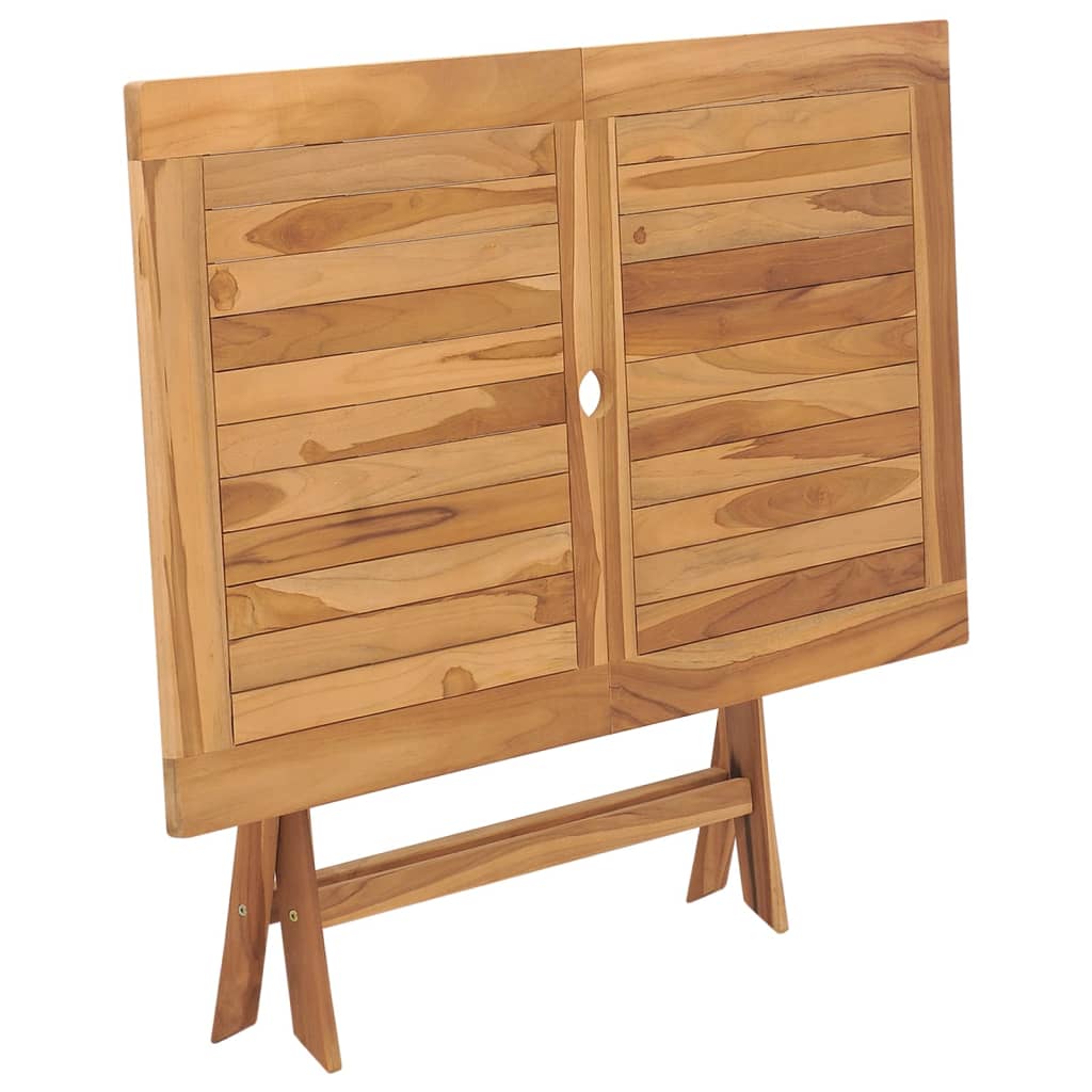 Tavolo Pieghevole da Giardino 120x70x75 cm in Massello di Teak 44682