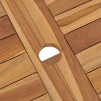 Tavolo Pieghevole da Giardino 120x70x75 cm in Massello di Teak 44682