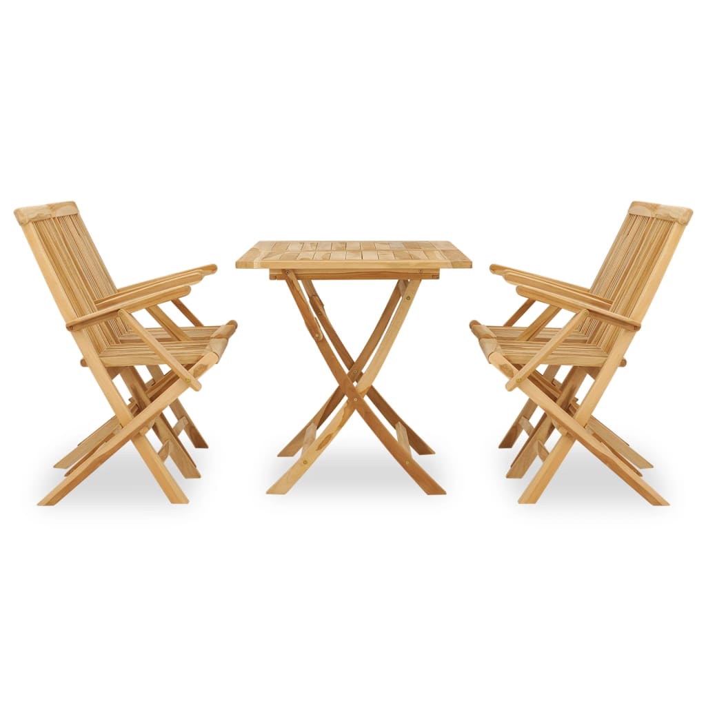 Set da Pranzo per Esterni 5 pz in Legno Massello di Teak cod mxl 35547