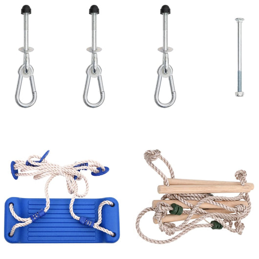 Seggiolino Altalena con Scala Corda e Pietre Arrampicata Blu PEcod mxl 126512