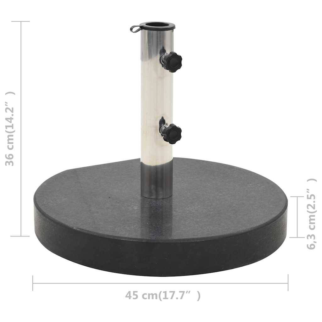 Base per Ombrellone in Granito 28,5 kg Circolare Nera 45064
