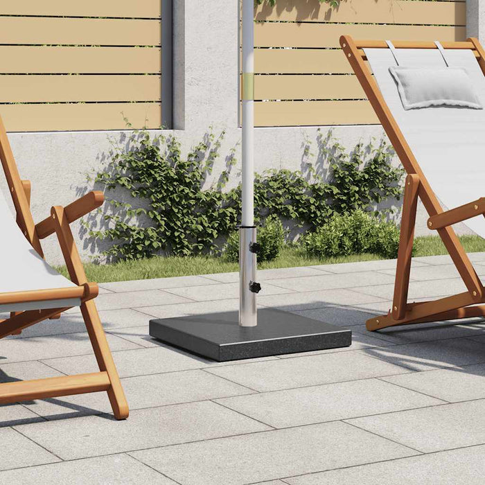 Base per Ombrellone in Granito 28,5 kg Quadrata Nera 45065