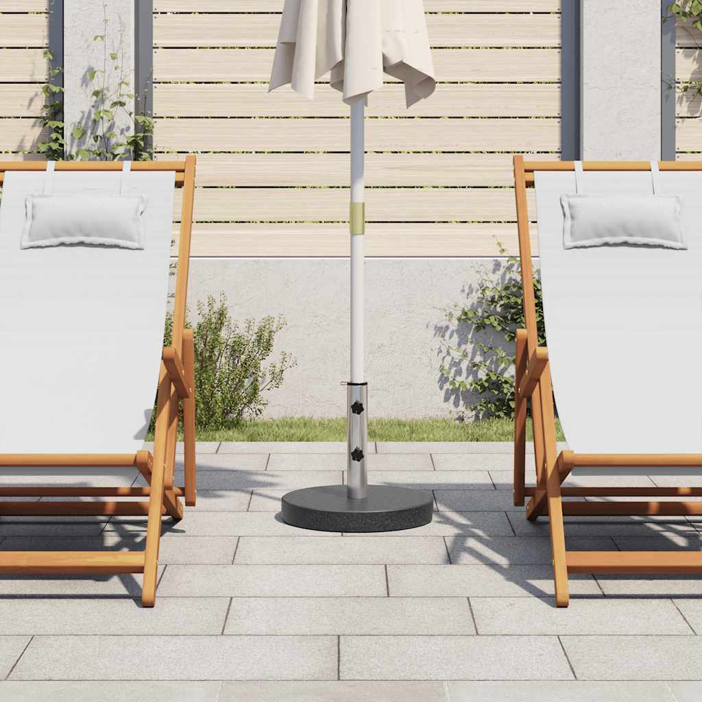 Base per Parasole Circolare in Granito Nera 20 kg 45068