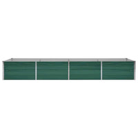 Letto Rialzato Giardino in Acciaio Zincato 320x80x45 cm Verde cod mxl 78312