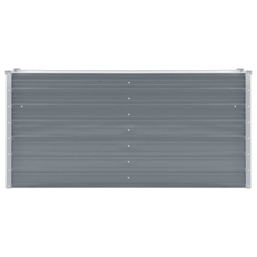 Aiuola rialzata fioriera piante fiori giardino giardino acciaio zincato 160 x 40 x 77 cm grigio 02_0001093