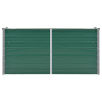 Letto Rialzato Giardino in Acciaio Zincato 160x40x77 cm Verde 44849
