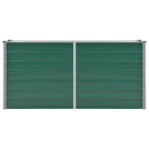 Letto Rialzato Giardino in Acciaio Zincato 160x40x77 cm Verde 44849
