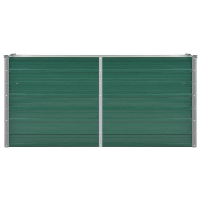 Letto Rialzato Giardino in Acciaio Zincato 160x40x77 cm Verde 44849