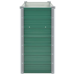 Letto Rialzato Giardino in Acciaio Zincato 160x40x77 cm Verde 44849