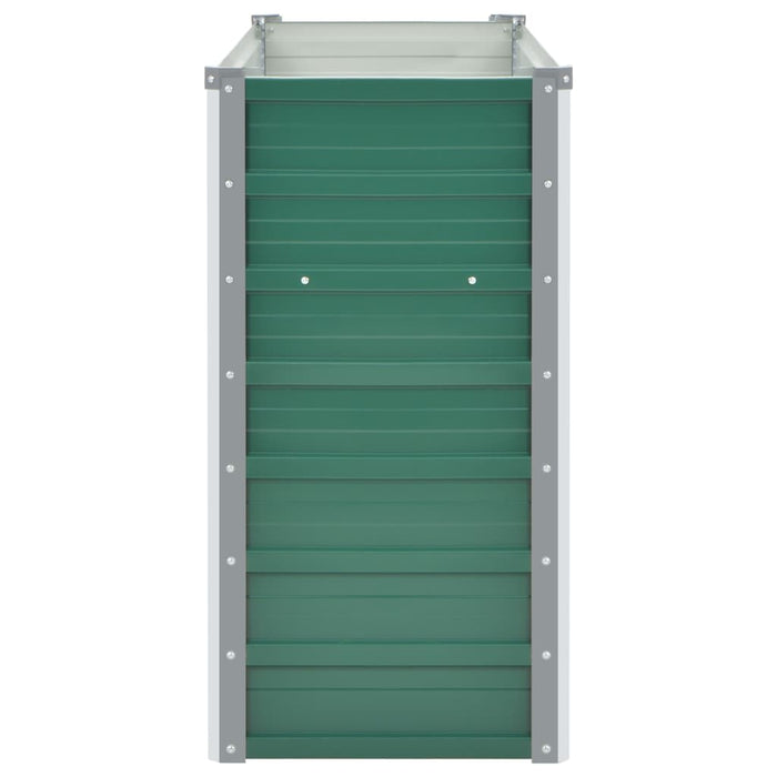 Letto Rialzato Giardino in Acciaio Zincato 160x40x77 cm Verde 44849