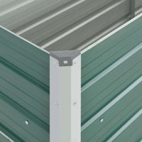 Letto Rialzato Giardino in Acciaio Zincato 160x40x77 cm Verde 44849