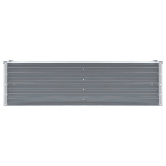 Fioriera rialzata piante fiori giardino acciaio zincato 160 x 40 x 45 cm grigio 02_0001091