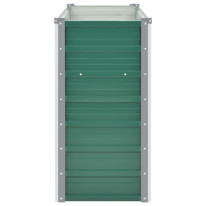 Fioriera rialzata piante fiori giardino acciaio zincato 100 x 40 x 77 cm verde 02_0001088