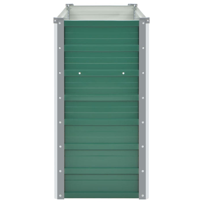 Fioriera rialzata piante fiori giardino acciaio zincato 100 x 40 x 77 cm verde 02_0001088