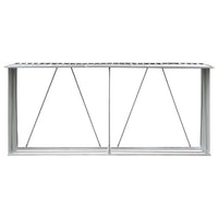 Capannone da Giardino in Acciaio Zincato 330x84x152cm Grigio