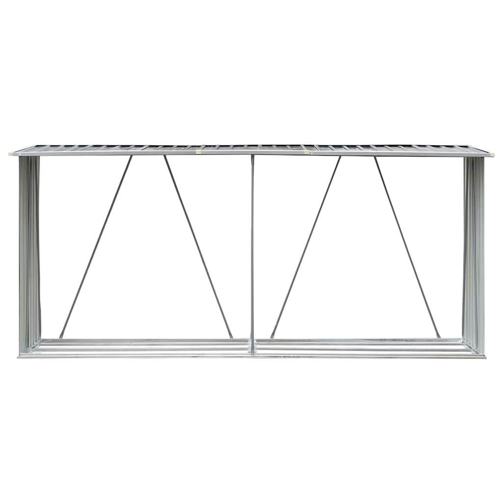 Capannone da Giardino-Casetta da Giardino in Acciaio Zincato 330x84x152cm Grigio