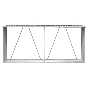 Capannone da Giardino-Casetta da Giardino in Acciaio Zincato 330x84x152cm Grigio