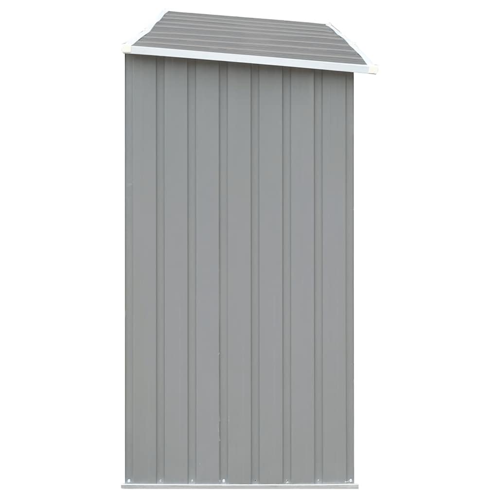 Capannone da Giardino in Acciaio Zincato 330x84x152cm Grigio 44859