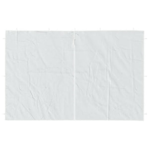 Parete per Tendostruttura in PE 2 pz con Cerniera Bianca 45114