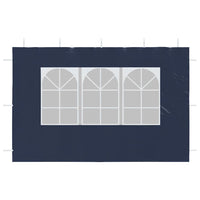 Parete per Tendostruttura 2 pz con Finestra in PE Blu 45115