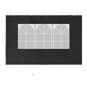 Parete per Tendostruttura in PE  2pz con Finestra Antracite 45117