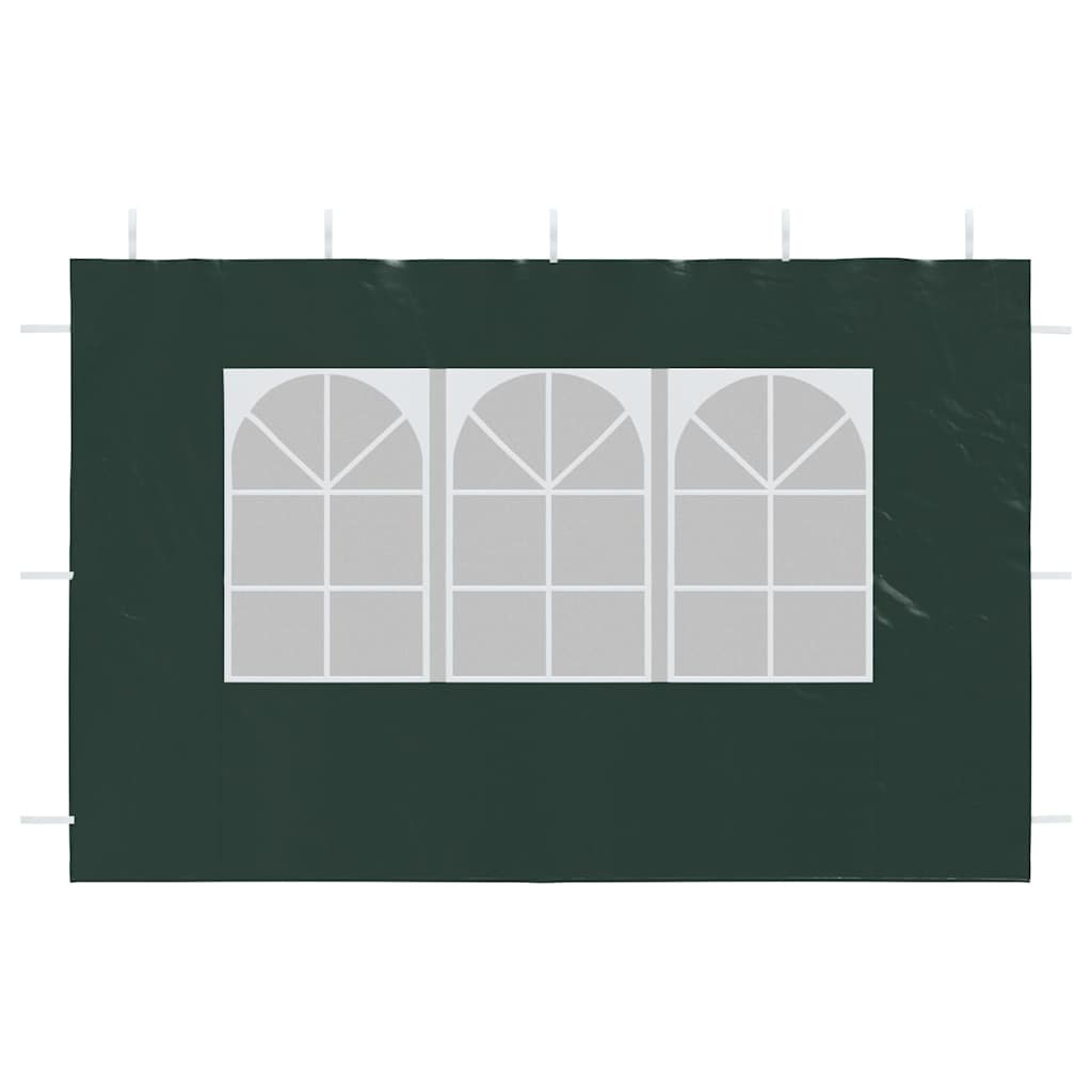 Parete per Tendostruttura in PE 2pz con Finestra Verde 45119