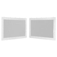 Pareti per Tendostruttura 2 pz Bianco e Nero in Rete 45121