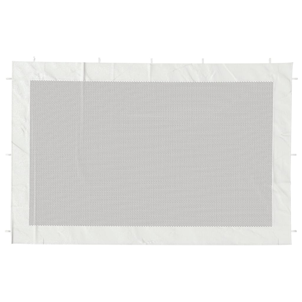 Pareti per Tendostruttura 2 pz Bianco e Nero in Rete 45121