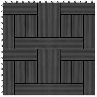 Piastrelle per Decking in WPC 11 pz 30x30cm 1 mq Nero cod mxl 36080